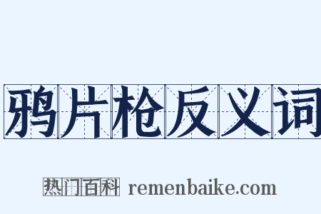 鸦片枪反义词是什么意思的图片